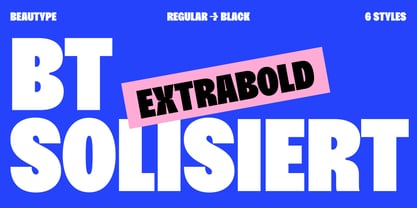 BT Solisiert Font Poster 1
