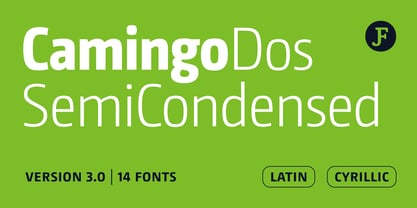 CamingoDos SemiCondensed Font Poster 1