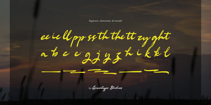 Bellford Dusktime Font Poster 12