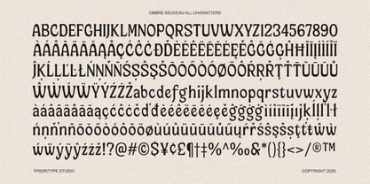 Ombre Nouveau Font Poster 10