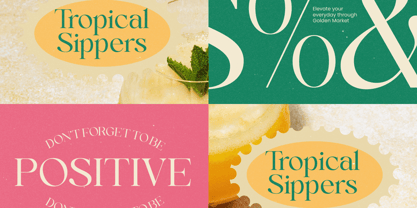 Market Golden Font Poster 3