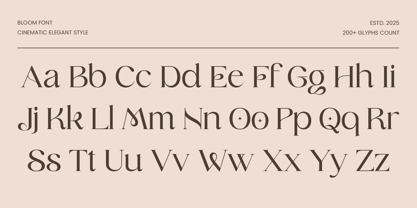 Bloom Font Poster 11