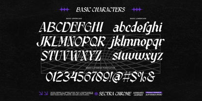 Sectra Chrome Font Poster 4