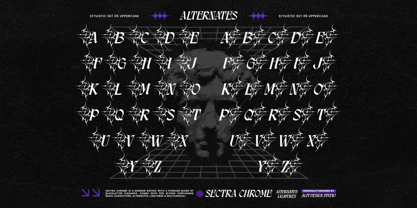 Sectra Chrome Font Poster 8