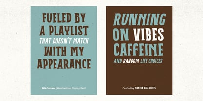 MN Calvero Font Poster 5