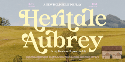 Heritale Aubrey Font Poster 1