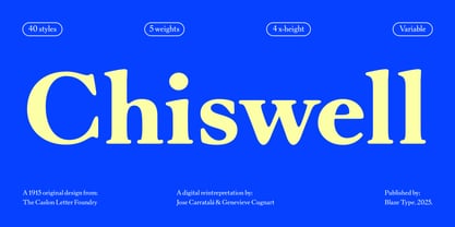 Chiswell Variable Font Poster 1