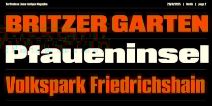 Serifenlose Linear Antiqua Font Poster 2