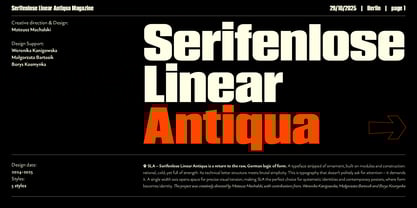 Serifenlose Linear Antiqua Font Poster 1