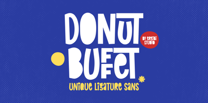 Donut Buffet Font Poster 1