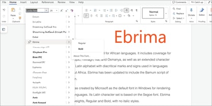 Ebrima SA Font Poster 5