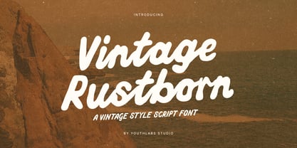 Vintage Rustborn Font Poster 1