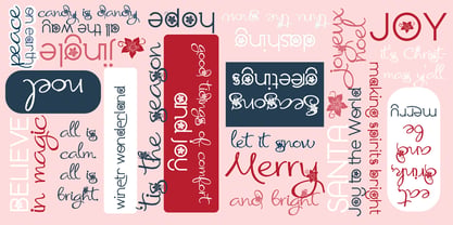 ZP Poinsettia Kiss Font Poster 2