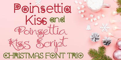 ZP Poinsettia Kiss Font Poster 1