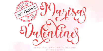 Marisa Valentine Italic Font Poster 1