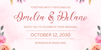 Marisa Valentine Italic Font Poster 3