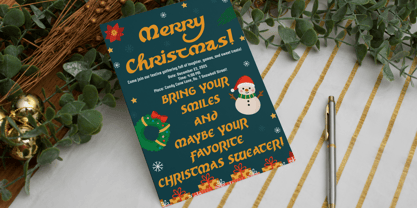 Snow Flow Font Poster 4