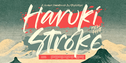 Haruki Stroke Font Poster 1