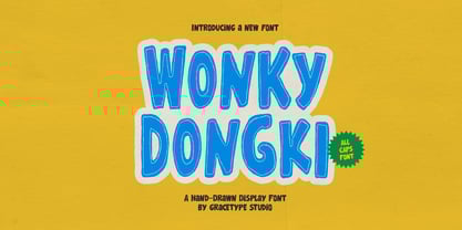 Wonky Dongki Font Poster 1