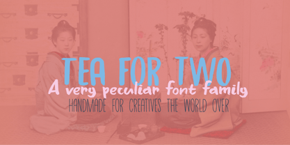 Tea For Two Font Poster 1