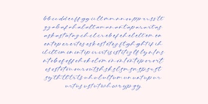 Blushing Touch Font Poster 13