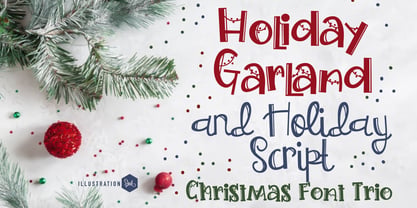 PN Holly Garland Font Poster 1