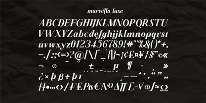 Marvella Luxe Font Poster 10