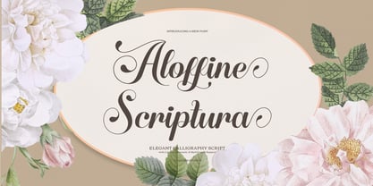 Aloffine Scriptura Font Poster 1