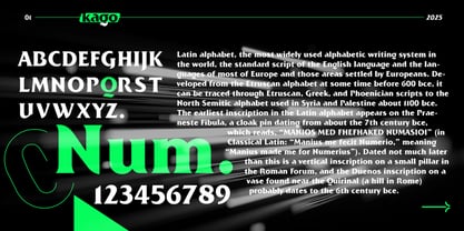 Kago Font Poster 2