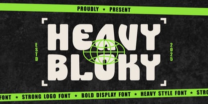Heavy Bloky Font Poster 1