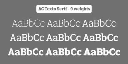 AC Texto Serif Font Poster 2