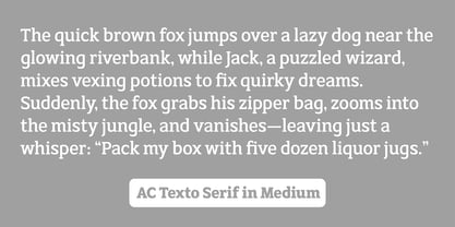 AC Texto Serif Font Poster 3