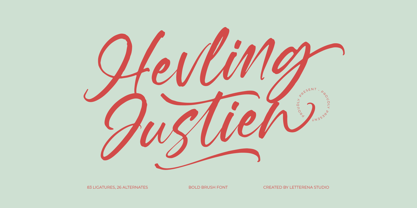 Hevling Justien Font Poster 1