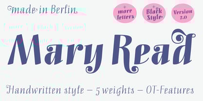 Mary Read Font Poster 1