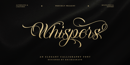 Whispers Font Poster 1