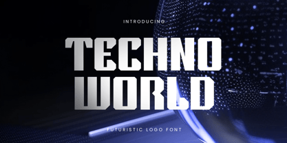 Techno World Font Poster 1