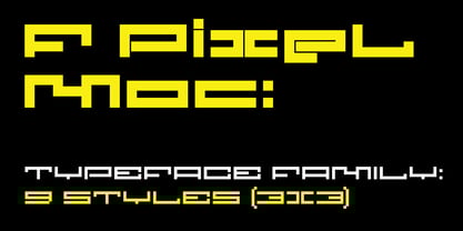F Pixel Moc Font Poster 1