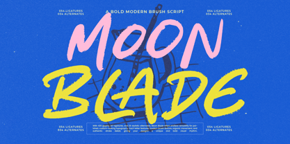 Moon Blade Font Poster 1