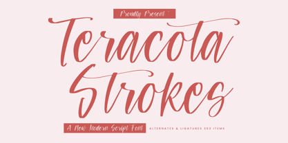 Teracota Strokes Font Poster 1