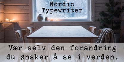 Nordic Typewriter Font Poster 2