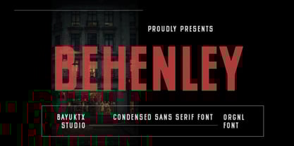 Behenley Font Poster 1