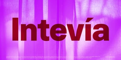 Intevia Font Poster 1