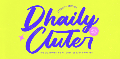 Dhaily Cluter Font Poster 1