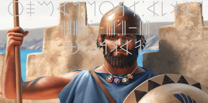 Ongunkan Fenike Phoenician Font Poster 1