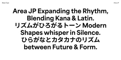 Area JP Variable Font Poster 11