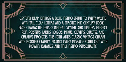 Century Beam Font Poster 2