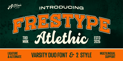 Frestype Atlethic Font Poster 1