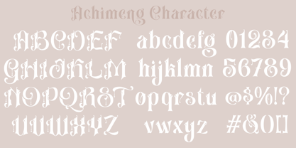 Achimeng Font Poster 3