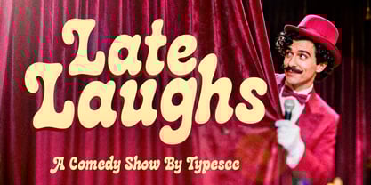 Late Laughs Font Poster 1