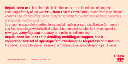 Republicana Font Poster 4